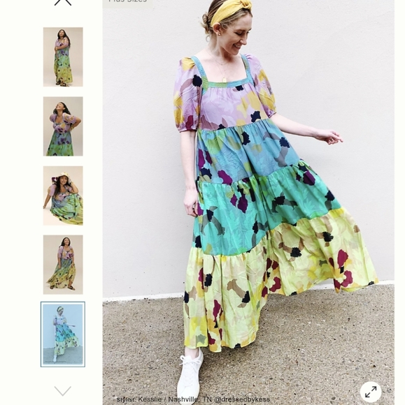 XS/S Anthropologie Caroline Tiered Maxidress - Picture 7 of 16
